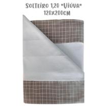Jogo de Lençol 3 Peças Solteiro Viúva 1,20 Quadrados 01 Branco Arrumadinho Enxovais