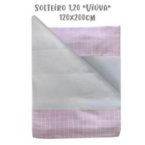 Jogo de Lençol 3 Peças Solteiro Viúva 1,20 Quadrados 06 Branco Arrumadinho Enxovais