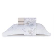 Jogo de Lençol 300 Fios Cetim Sublime White Blooms Jogo de Lençol 300 Fios Cetim Sublime White Blooms