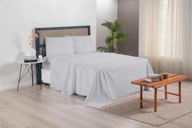 Jogo de Lençol 4 Pçs Casal Queen Versatile Completo Micropercal 300 Fios Ponto Palito Jogo de Lençol 4 Pçs Casal Queen Versatile Completo Micropercal 300 Fios Ponto Palito