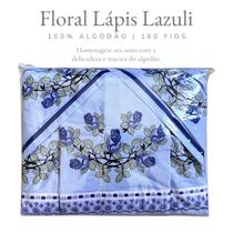 Jogo de Lençol 4 Pçs SUPER KING SIZE Lapis Lazuli Linha Premium 160 Fios