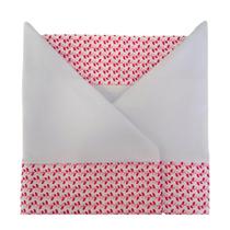 Jogo de Lençol 4 Peças Casal 1,38mx1,88m Folhas Rosa Malha Branca Arrumadinho Enxovais