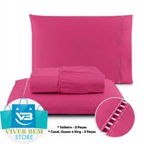 Jogo de Lençol 400 fios MicroPercall Ponto Palito