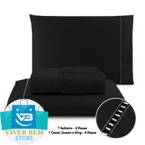 Jogo de Lençol 400 fios MicroPercall Ponto Palito