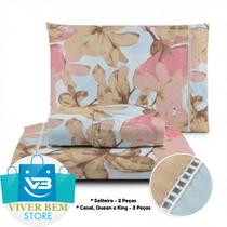 Jogo de Lençol 400 fios MicroPercall Ponto Palito