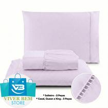 Jogo de Lençol 400 fios MicroPercall Ponto Palito