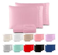 Jogo De Lençol 400 Fios Ponto Palito Cama Queen Sal Rosa