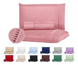 Jogo De Lençol 400 Fios Q ul-Marinho Ponto Palito Jogo De Lençol 400 Fios Q ul-Marinho Ponto Palito