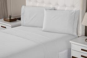 Jogo de Lençol 400 Fios Toque Suave e Macio Ponto Palito Cama King 3 Peças Prata Casa Dona Jogo de Lençol 400 Fios Toque Suave e Macio Ponto Palito Cama King 3 Peças Prata Casa Dona