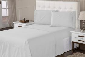 Jogo de Lençol 400 Fios Toque Suave e Macio Ponto Palito Cama Queen 3 Peças Prata Casa Dona Jogo de Lençol 400 Fios Toque Suave e Macio Ponto Palito Cama Queen 3 Peças Prata Casa Dona