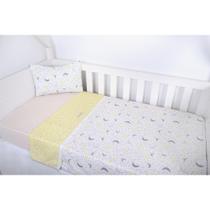 Jogo de Lençol Amarelo CIA do Neném REF3742 - 3 Peças Jogo de Lençol Amarelo CIA do Neném REF3742 - 3 Peças