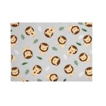 Jogo De Lençol Americano Bublim C/3 Peças Masculino Cinza/Leão 340080F5