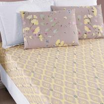 Jogo De Lençol Ayla Casal Queen 3 Peças Microfibra Estampada Floral - Lavanda Jogo De Lençol Ayla Casal Queen 3 Peças Microfibra Estampada Floral - Lavanda