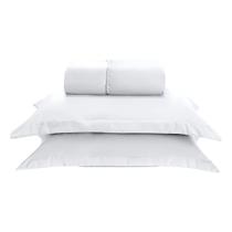 Jogo de Lençol Basic Aba Americana Percal 300 fios Casal 3 Peças -Iv Enxovais