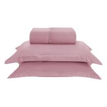 Jogo de Lençol Basic Percal 300 fios Casal 3 Peças Rosê Jogo de Lençol Basic Percal 300 fios Casal 3 Peças Rosê