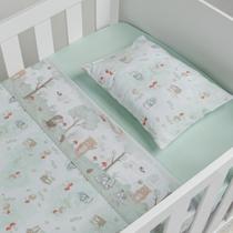 Jogo De Lençol Berço Americano Bebê 100% Algodão C/ Vira 3 Pçs Bebê Papi