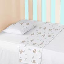 Jogo de lençol Berço Americano Bebê 100% Algodão Vira 150 Fios C/ 3 peças Papi Baby