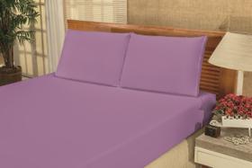 Jogo De Lençol/ Cama 2 Peças Solteiro Microfibra Lilas