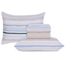 Jogo de Lençol Cama Box Casal Kit 4 Peças Com Elástico Sonhare Sultan Cancun