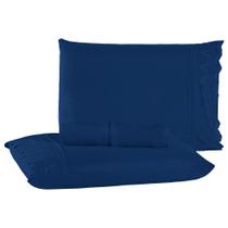 Jogo De Lençol Cama Casal Padrão Bordado Inglês 03 peças Percal 400 Fios Elegance