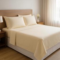 Jogo De Lençol Cama Casal Ponto Palito 3 Pçs Percal 200 Fios Jogo De Lençol Cama Casal Ponto Palito 3 Pçs Percal 200 Fios