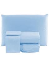 Jogo de Lençol Cama Casal Queen 3 Peças Liso AZUL Jogo de Lençol Cama Casal Queen 3 Peças Liso AZUL