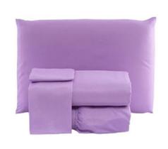 Jogo de Lençol Cama Casal Queen 3 Peças Liso LILAS