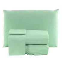 Jogo de Lençol Cama Casal Queen 3 Peças Liso VERDE Jogo de Lençol Cama Casal Queen 3 Peças Liso VERDE