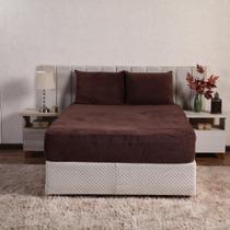 Jogo de Lençol Cama Casal Queen King Felpudo Macio Quentinho