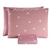 Jogo De Lençol Cama King 3 Peças Algodão Misto 150 Fios