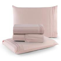 Jogo de Lençol Cama King 4 Peças Percal 300 Fios Bordado Paris Jogo de Lençol Cama King 4 Peças Percal 300 Fios Bordado Paris