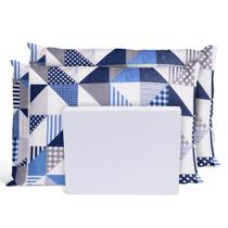 Jogo De Lençol Cama Padrão 3 Peças Percal Geométrico Branco