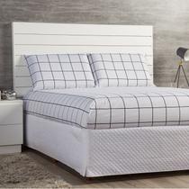 Jogo de Lençol Cama Queen 3 Peças Quadriculado Percal 180 Fios