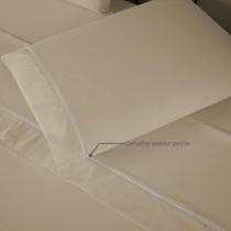 Jogo de Lençol Cama Queen Algodão Ponto Palito 140 Fios Liso Completo 4 Peças Jogo de Lençol Cama Queen Algodão Ponto Palito 140 Fios Liso Completo 4 Peças