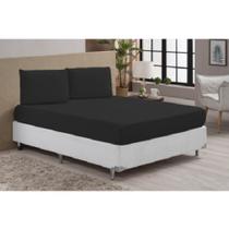 Jogo de Lençol Cama Queen Box 3 Peças Liso 1,98m x 1,58m x 30cm - Diversas Cores