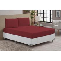 Jogo de Lençol Cama Queen Box 3 Peças Liso 1,98m x 1,58m x 30cm - Diversas Cores