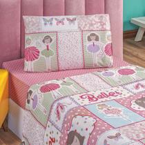 Jogo de Lençol Cama Solteiro 3 peças Infantil Bouti Kids