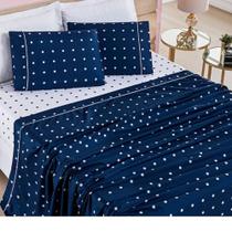 Jogo de Lençol Cama Solteiro 3 peças Micropercal 200 fios Petit Poá - Bia Enxovais Jogo de Lençol Cama Solteiro 3 peças Micropercal 200 fios Petit Poá - Bia Enxovais