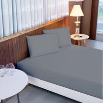 Jogo de Lençol Cama Solteiro Box 2 Peças Liso com Elástico em toda volta