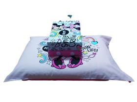 Jogo De Lençol Cama Solteiro Infantil 100% Algodão Disney Minnie Wow 3 pecas - Andreza Enxovais