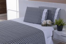 Jogo De Lençol Cama Viúva 100% Algodão 150 fios 4 Pçs Chevron Jogo De Lençol Cama Viúva 100% Algodão 150 fios 4 Pçs Chevron