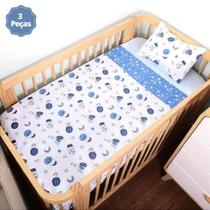 Jogo de Lençol Capadócia 3 Peças - Ref. 3534 - Azul