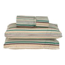 Jogo de Lençol Casal 180 fios Dia a Dia Verde Listras Valle Enxovais 3 peças
