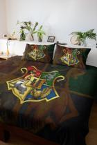 Jogo De Lençol Casal 3 Pçs Harry Potter Hogwarts Gryffindor - Art Personalize