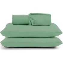 Jogo de Lençol Casal 3 peças cama Microfibra Elástico 30cm
