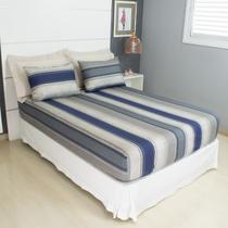 Jogo de Lençol Casal 3 Peças Estampado COZZILAR - Malha 100% Algodão, Conforto Extra e Estilo Para Seu Quarto