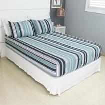 Jogo de Lençol Casal 3 Peças Estampado COZZILAR - Malha 100% Algodão, Conforto Extra e Estilo Para Seu Quarto