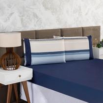 Jogo de Lençol Casal 3 Peças Estampado Urbe 200 Fios Floral Casa Dona