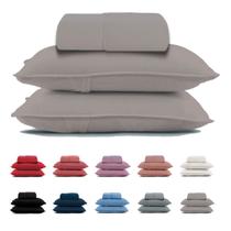 Jogo de Lençol Casal 3 Peças Malha 100% Algodão Com Elástico Jogo de Lençol Casal 3 Peças Malha 100% Algodão Com Elástico