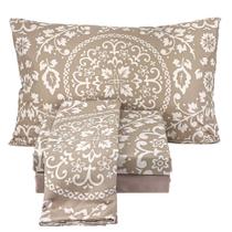 Jogo de Lençol Casal 3 Peças Micro Percal 400 Fios Toque de Pêssego - Antialérgico 100% Poliéster